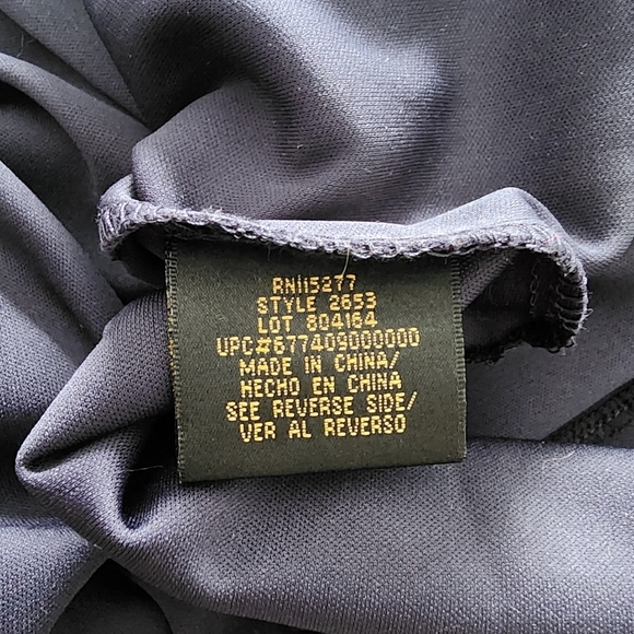 Ignite Evenings Size 6 Navy Beaded Gown Pleated V-Neck Formal Dress - Picture 8 of 9